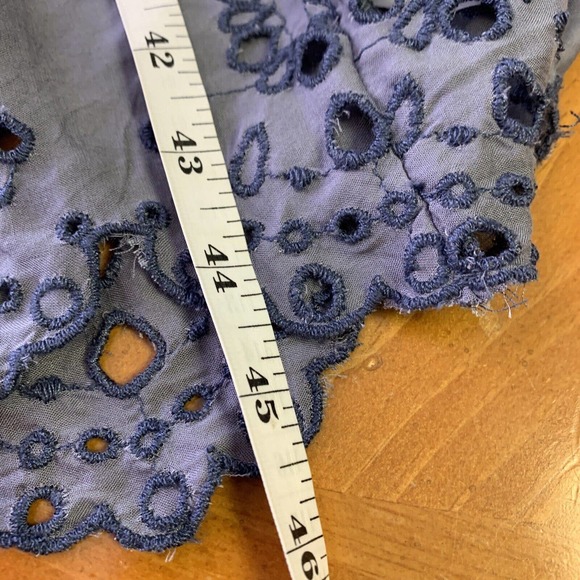 American Eagle Duster XS S Festival Kimono Long Eyelets Boho Beach Cover Up Blue - Picture 8 of 8